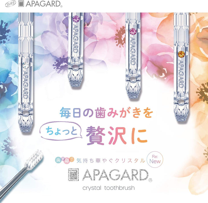 APAGARD Crystal Toothbrush, Crystal, Violet, Rose, Topaz, 4 Pieces - Usagi Shop