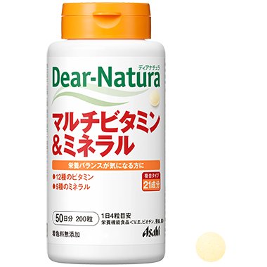 Asahi Dear Natura Multivitamin & Mineral 200 tablets (50 days) - Usagi Shop