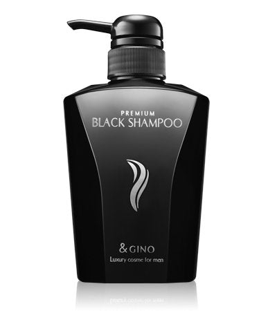 &GINO Scalp Care Premium Black Shampoo. For Men. 400ml - Usagi Shop