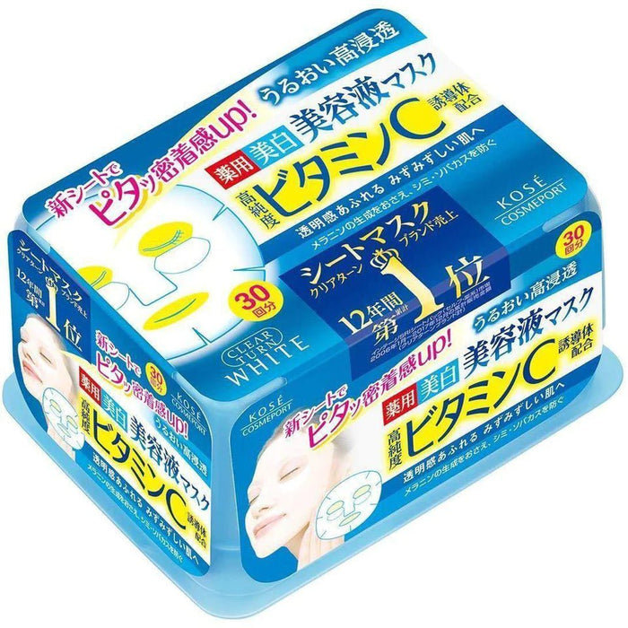 Kose Clear Turn Vitamin C Mask (Moisturizing Face Mask) 30 Sheets - Usagi Shop