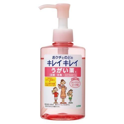 Lion Kirei Kirei Mouthwash Fruit Mint Peach Flavor, 200 ml - Usagi Shop