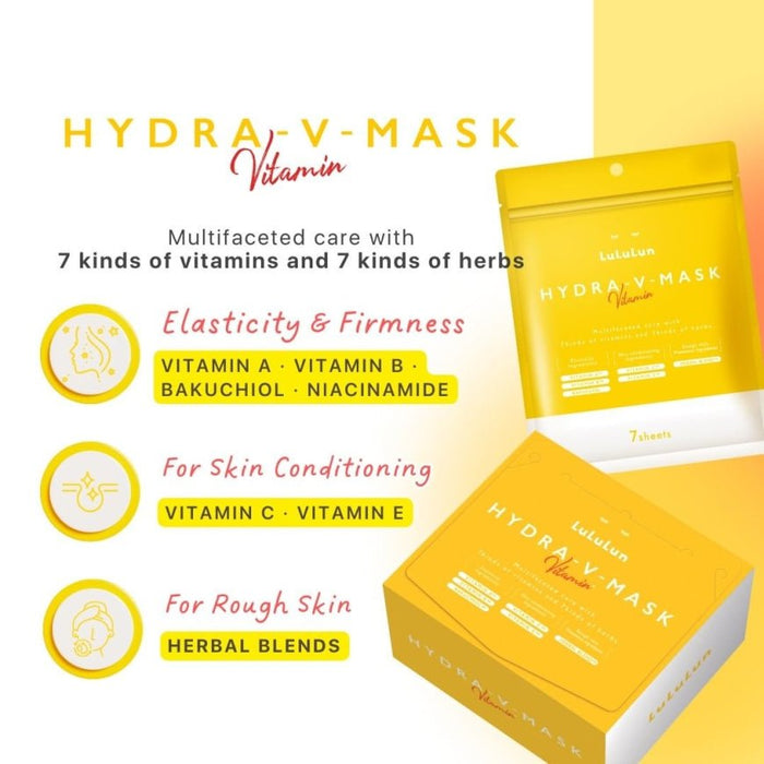 Lululun Hydra-V Facial Mask VITAMIN (Multifaceted Care) - Usagi Shop