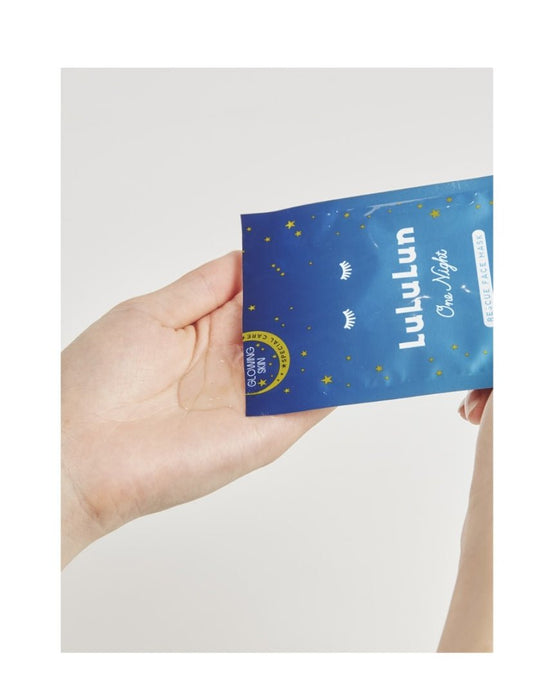 Lululun One Night Facial Mask BLUE (Glowing Skin) - Usagi Shop