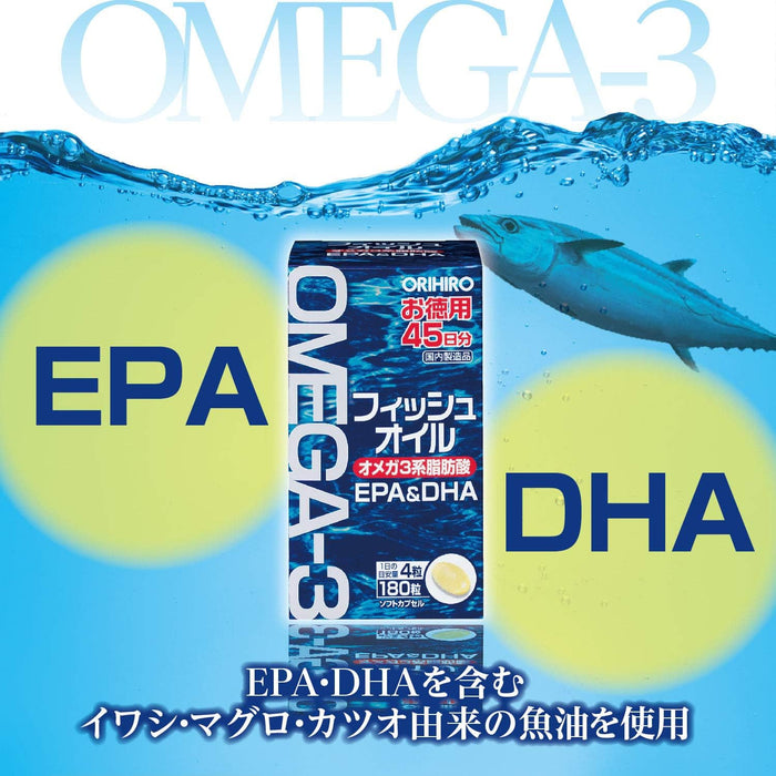 Orihiro Fish Oil (EPA/DHA) 180 tablets - Usagi Shop