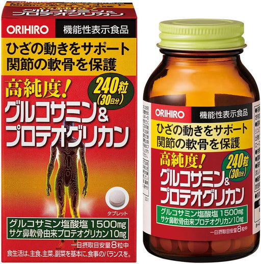 Orihiro High Purity Glucosamine & Proteoglycan 240 tablets 30 days - Usagi Shop