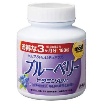 Orihiro MOST Chewable Blueberry, 180 tablets - Usagi Shop