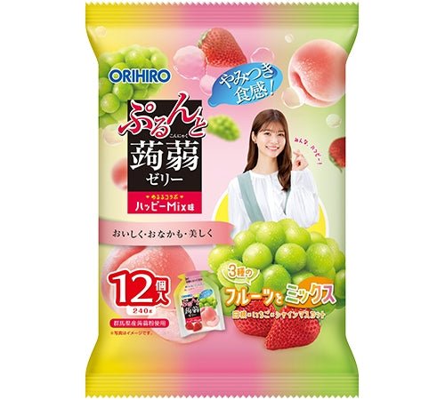 Orihiro Purunto Konnyaku Jelly Pouch Happy Mix Flavor - Usagi Shop