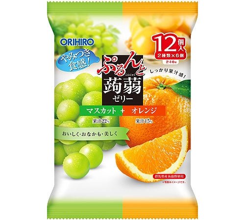 Orihiro Purunto Konnyaku Jelly Pouch Muscat + Orange - Usagi Shop