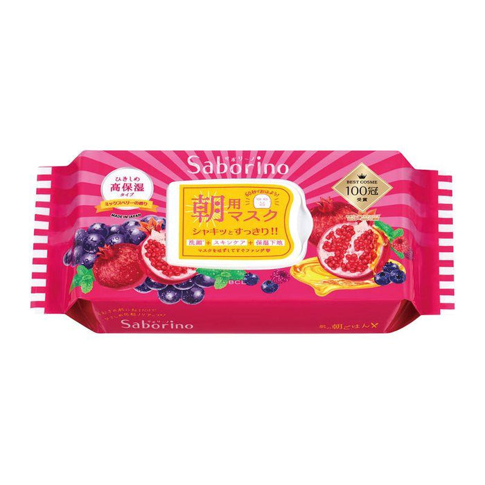 Saborino Mixed Berries Morning Facial Sheet Mask 28 Sheets - Usagi Shop