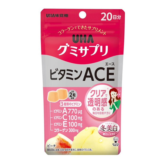 UHA Gummy Supplement Vitamin A・C・E - Peach Flavor - Usagi Shop