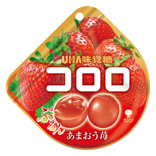 UHA Mikakuto Kororo Amaou Strawberry Gummy Candy - Usagi Shop